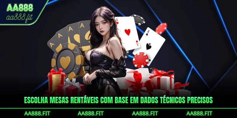 Escolha mesas rentáveis com base em dados técnicos precisos